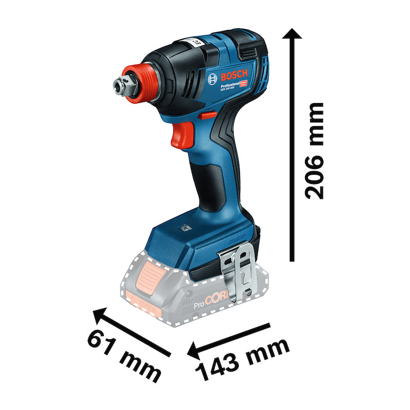 ATORNILLADOR DE IMPACTO INALAMBRICO GDX 18V-200 (SIN BATERÍA NI CARGADOR) BOSCH BOSCH