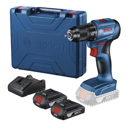 TALADRO ATORNILLADOR INALALAMBRICO 18V GSR 185-LI + 2 BAT 2AH + CARG 2AH BOSCH