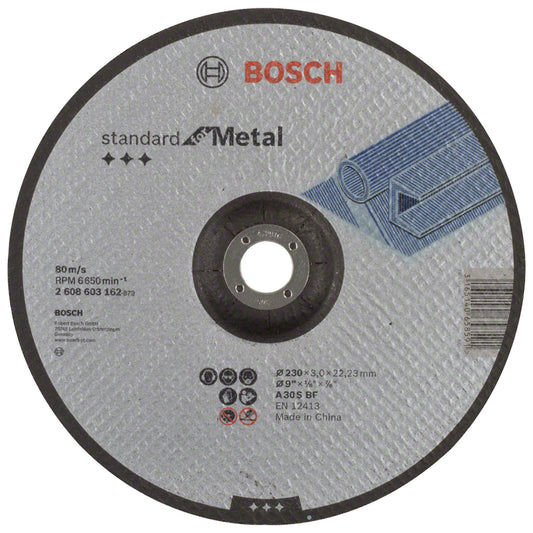 Disco de Corte Centro Deprimido 230x3mm Standard for Metal BOSCH