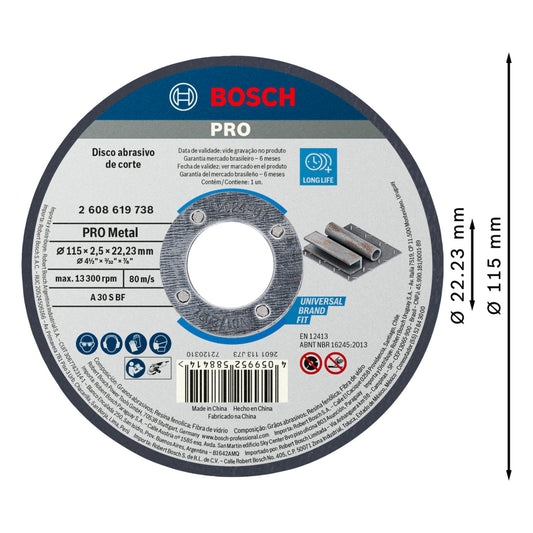 Disco de Corte 115x2,5mm Standard for Metal BOSCH