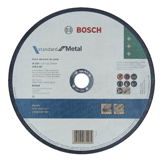 DISCO DE CORTE 230x1,9mm Standard for Metal Inox BOSCH
