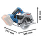 Sierra Circular inalámbrica Bosch GKS 18V-57, 18V SB