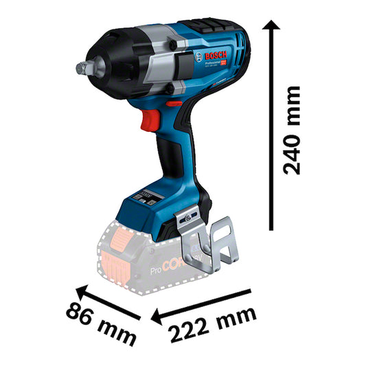 Llave de Impacto inalámbrica Bosch GDS 18V-1000 BITURBO BRUSHLESS 18V, SB