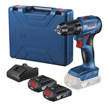 TALADRO ATORNILLADOR INALALAMBRICO 18V GSR 185-LI + 2 BAT 2AH + CARG 2AH BOSCH