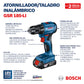 TALADRO ATORNILLADOR INALALAMBRICO 18V GSR 185-LI + 2 BAT 2AH + CARG 2AH BOSCH
