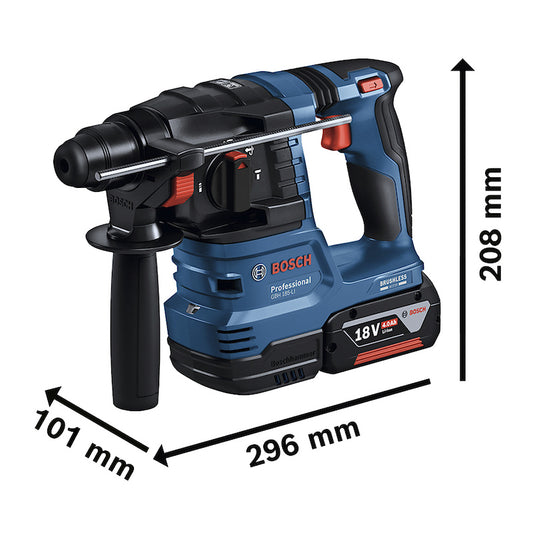 Rotomartillo Bosch GBH 185-LI 18V 2 baterías y maletín