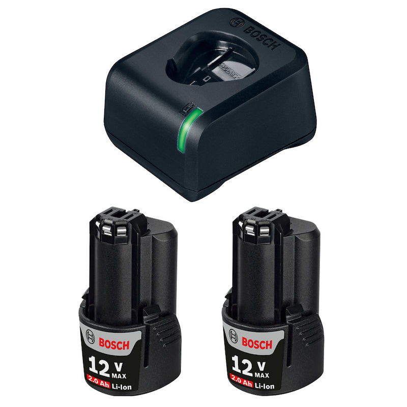 Kit Starter 12V GAL12V-20 y 2 Baterías Bosch 12V 2,0Ah