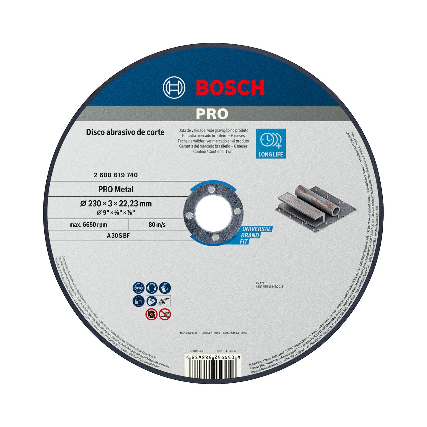 Disco de Corte 230x3mm Standard for Metal BOSCH