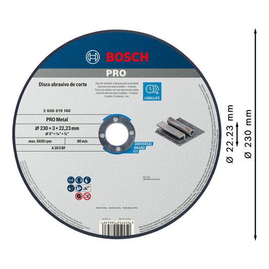 Disco de Corte 230x3mm Standard for Metal BOSCH