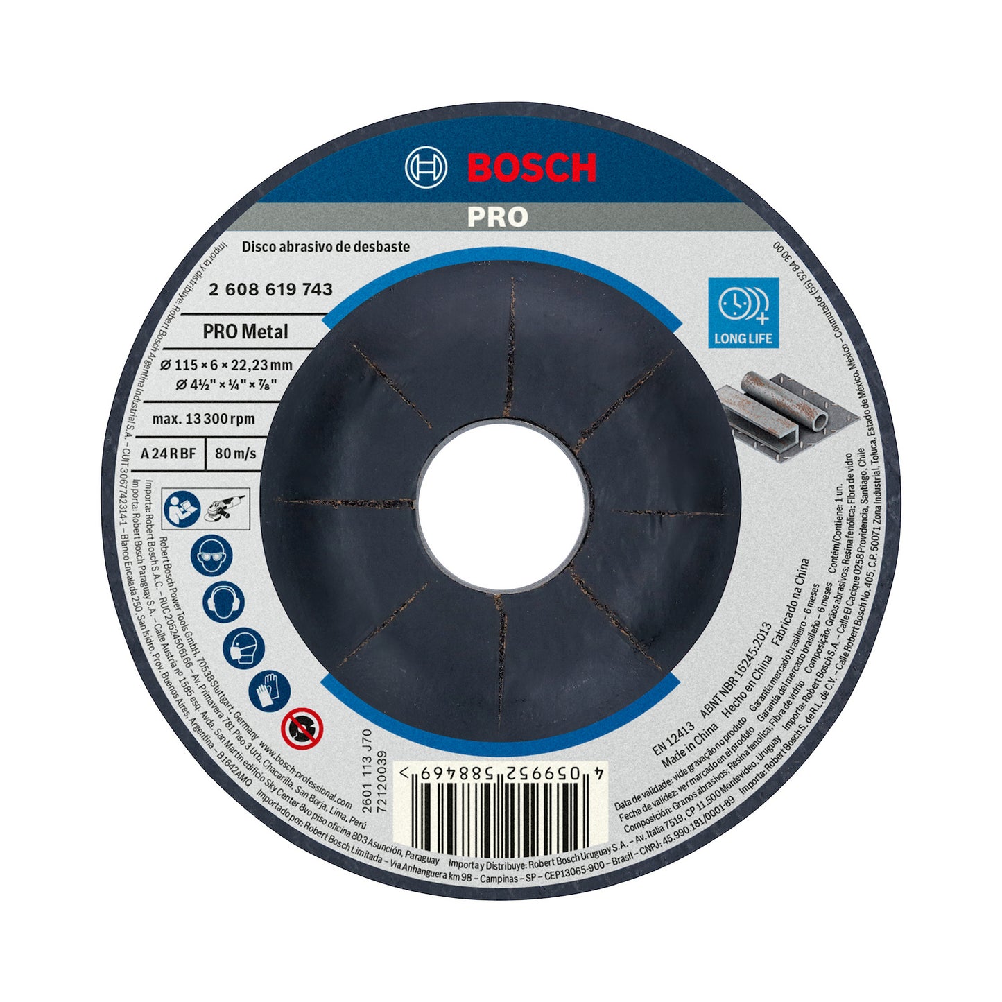 Disco de Corte 180x3mm Standard for Metal Centro Deprimido  BOSCH